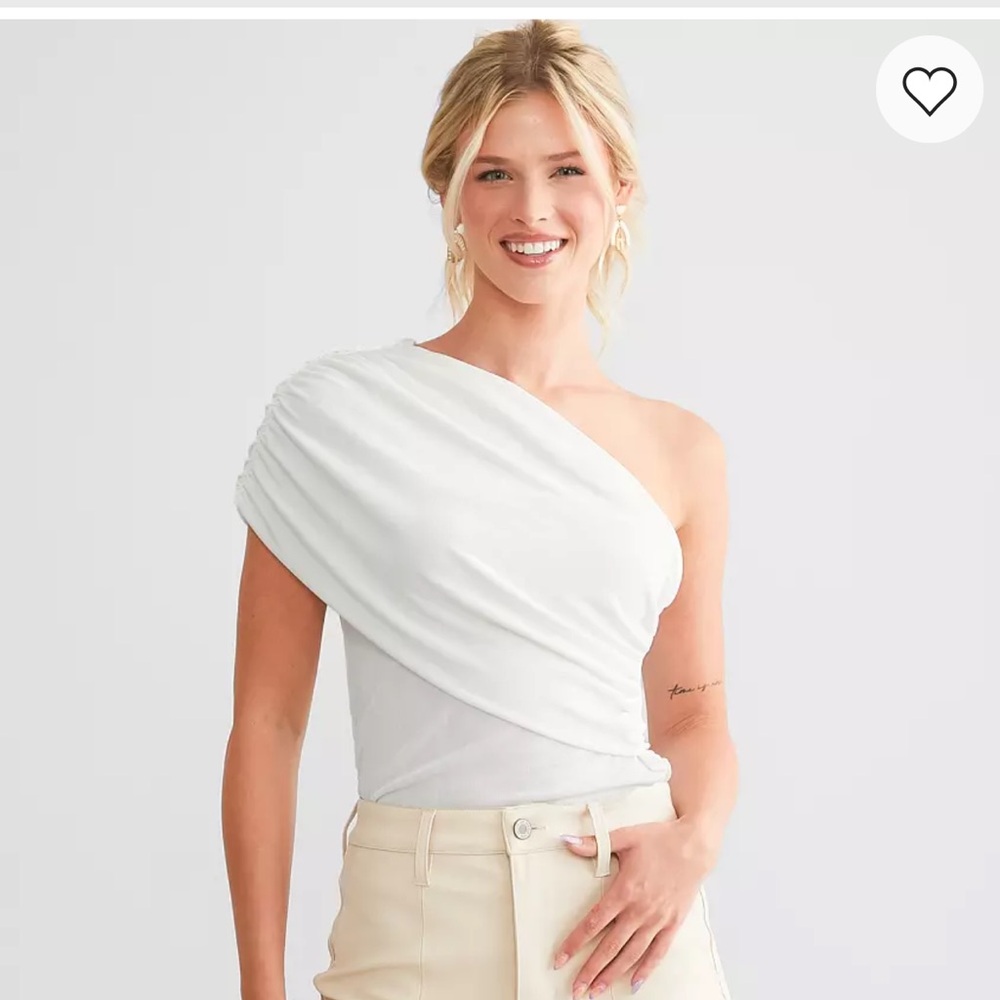 White off shoulder top